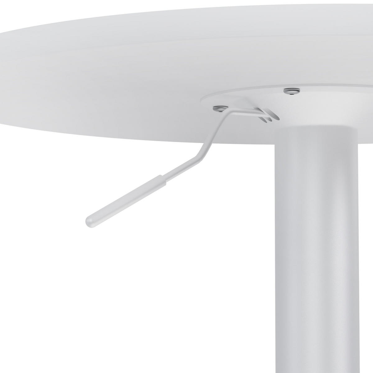 STEHTISCH rund 52 cm Holz Weiß/Weiß - Weiß, Holz/Metall (52/52/70cm) - CLP