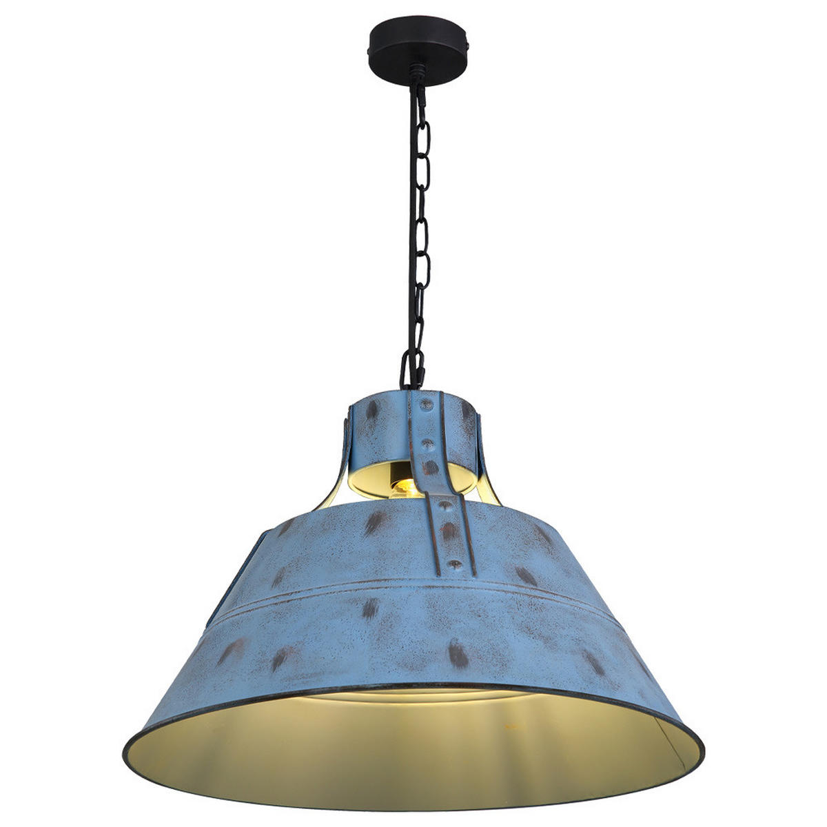 LED HÄNGELEUCHTE Blau Antik - Blau, Metall (45/45/150cm)