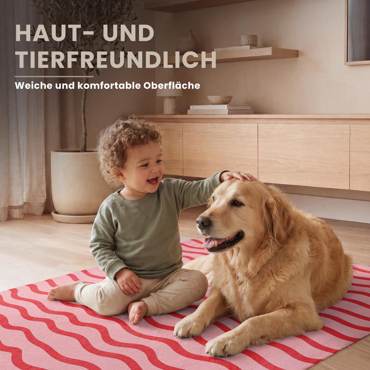 TEPPICH - Verspielt - Muster - Rot - 90x150 cm - Rot, Kunststoff/Textil (90/0.4cm) - OnlyWow