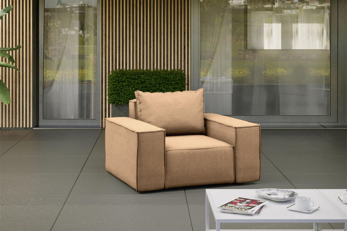 GARTENSESSEL SONNE Cappucino - Cappuccino, Holz (115/73/88cm) - Kaiser Möbel