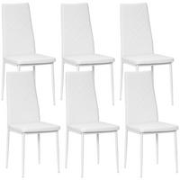 STÜHLE Weiß 6 Stück - Weiß, Metall (41/97/50cm) - GiPP