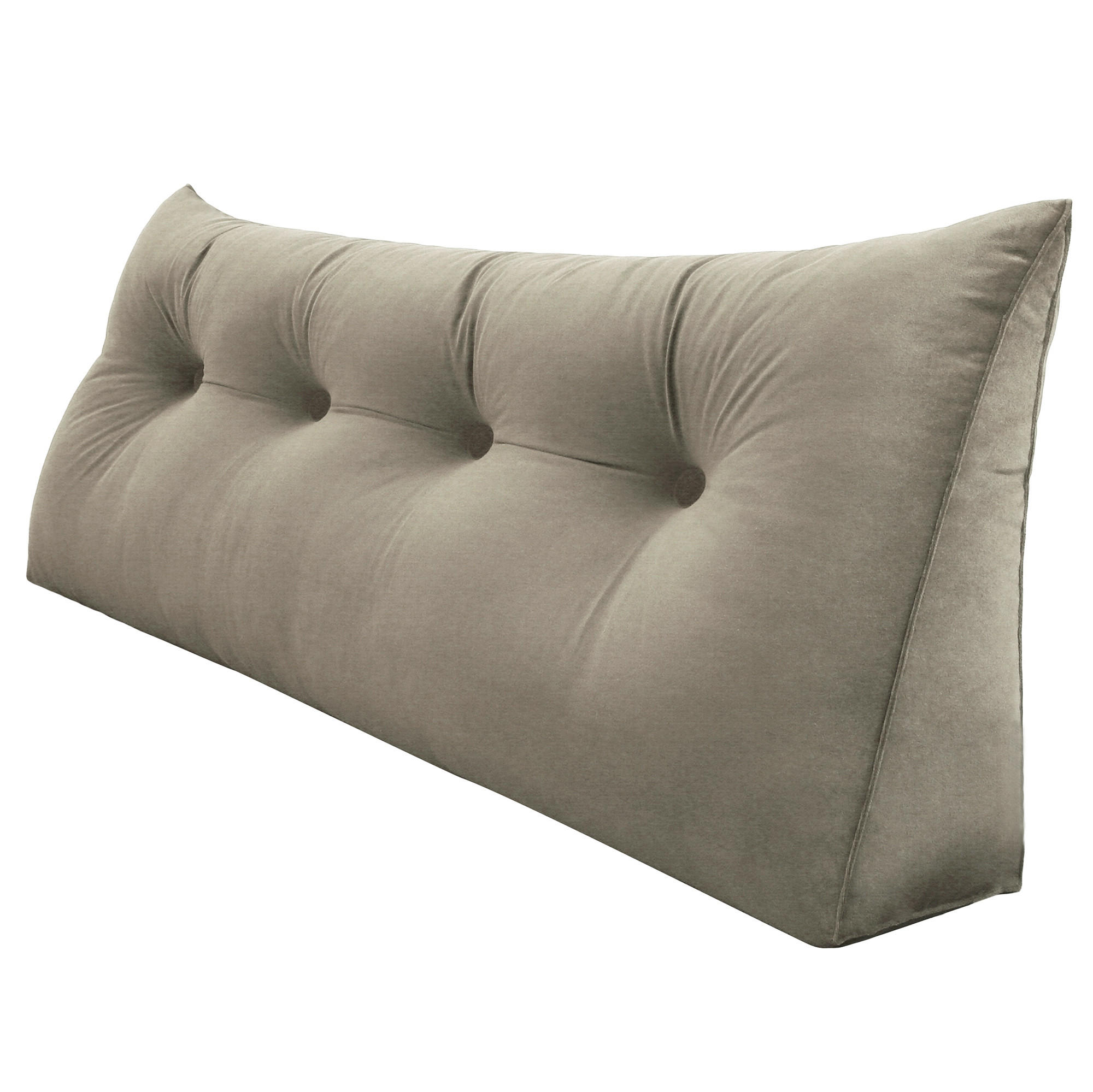 RÜCKENKISSEN für Bett Samt Beige 120 cm - Beige, Textil (50/120cm) - Vercart