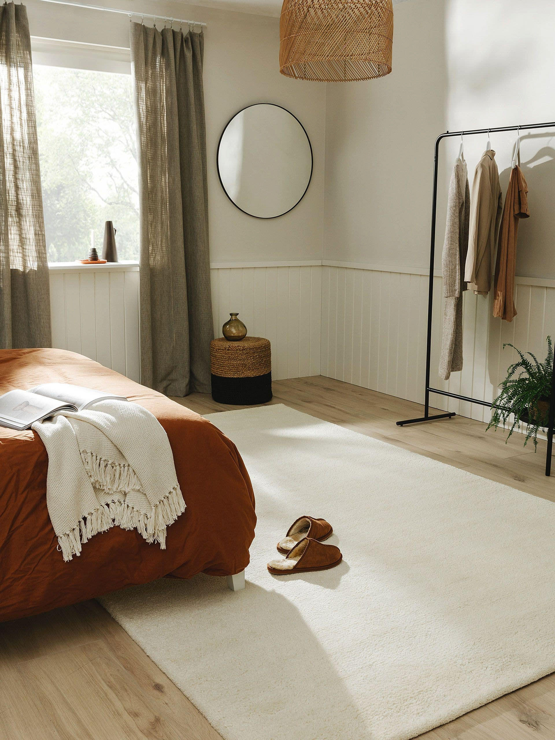 WOLLTEPPICH Berber Cream 200x300 cm - Creme, Textil (200/300cm) - benuta Pure