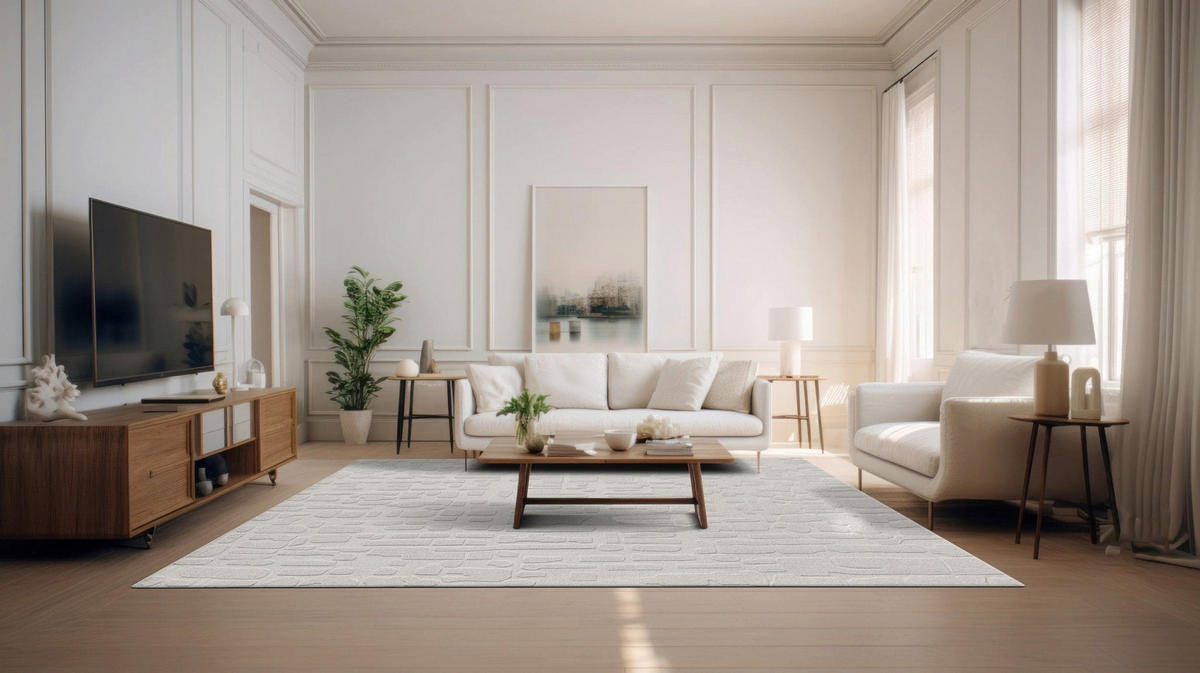 TEPPICH handgefertigt ultraweich beige - Beige, Naturmaterialien (120/170cm) - AFK Living