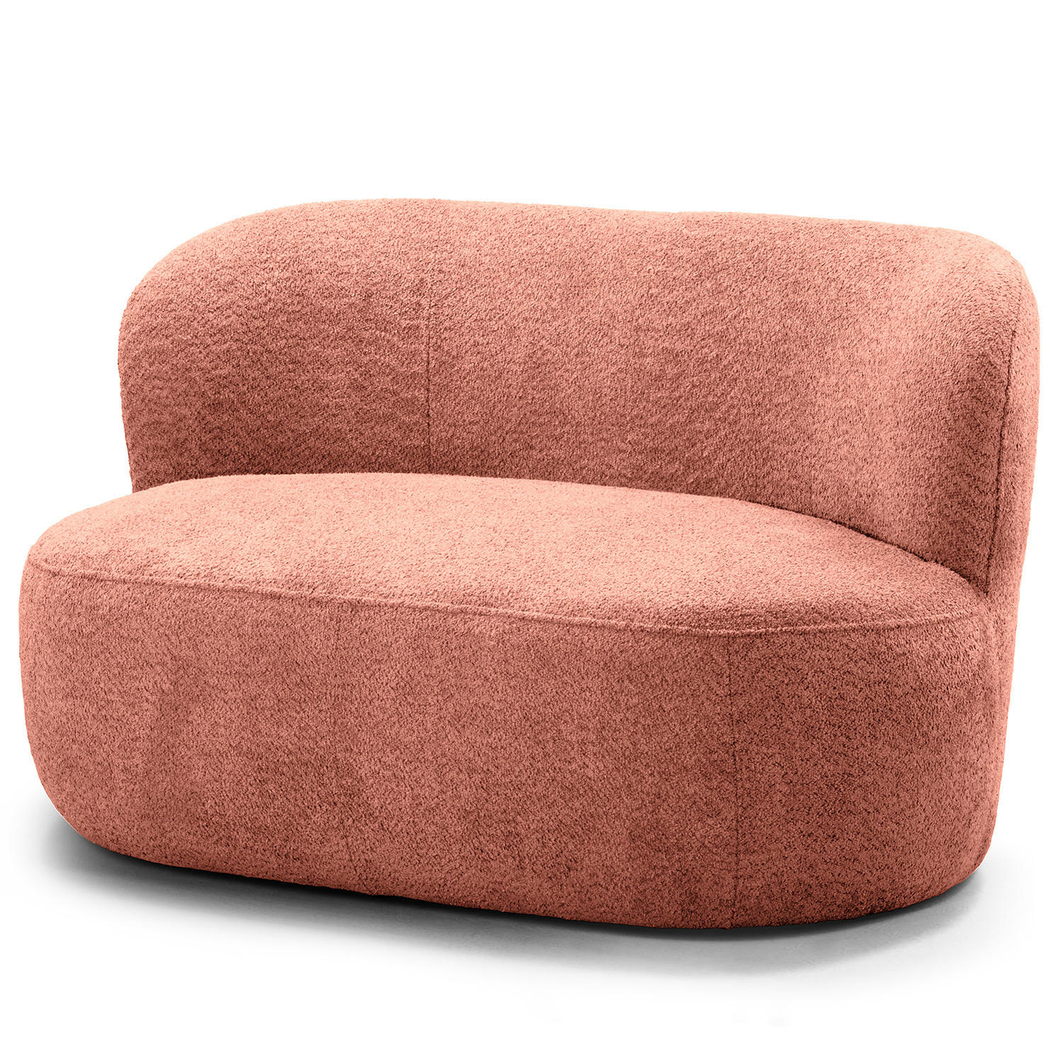 1,5-SITZER SOFA - Schwarz/Rosa, Kunststoff/Textil (134/75/84cm) - home24