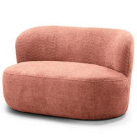 1,5-SITZER SOFA - Schwarz/Rosa, Kunststoff/Textil (134/75/84cm) - home24