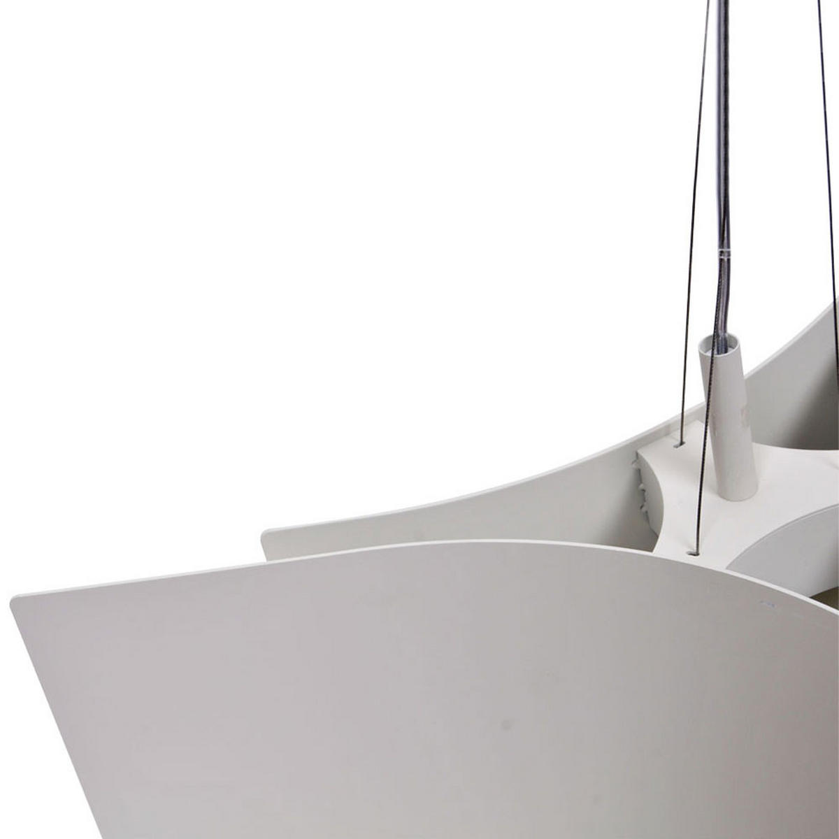 HÄNGELEUCHTE BENT Weiß Höhenverstellbar - Weiß, Metall (48.5/43/150cm)