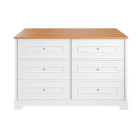 SIDEBOARD Weiß Natur 120/40/76 cm - Weiß, Holzwerkstoff (120/76/40cm) - PANGIVO