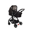 KOMBIKINDERWAGEN 2 in 1 Patrizia schwarz Babywanne, Sportsitz, Sitz umkehrbar - Schwarz, Metall (93/55/99cm) - Lorelli