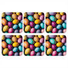 GLASUNTERSETZER 6er-Set Bunt - Ostereier - Spritzer 10x10 cm - Multicolor, Naturmaterialien (10/0.2cm) - MuchoWow