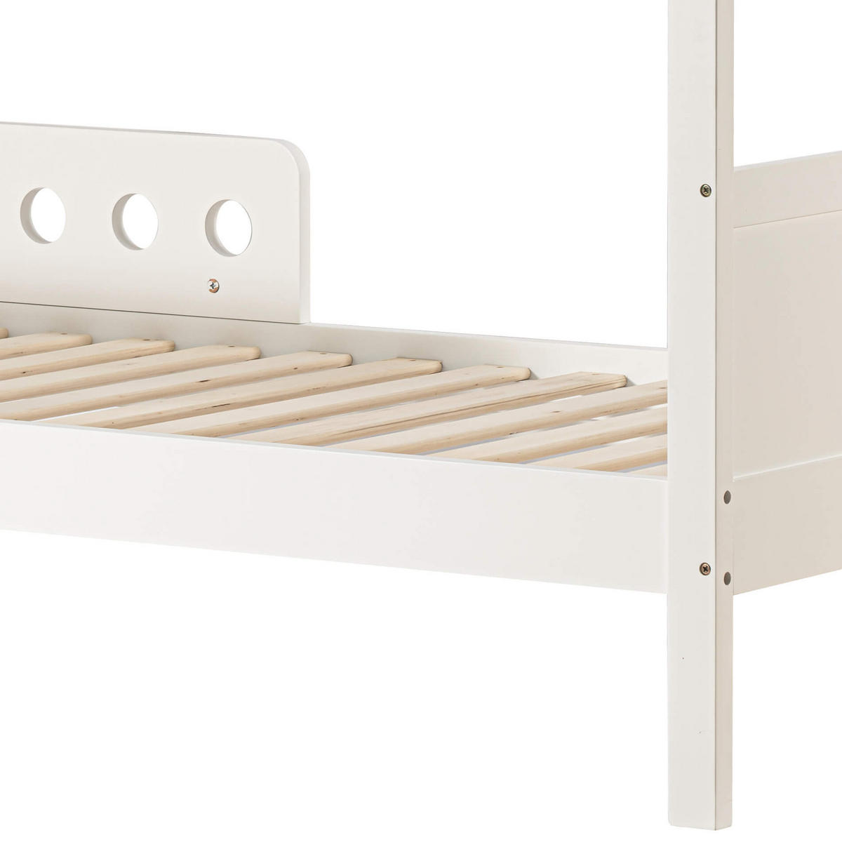 KINDERBETT Weiß 86/170/151 cm - Weiß, Holz (170/151/86cm)
