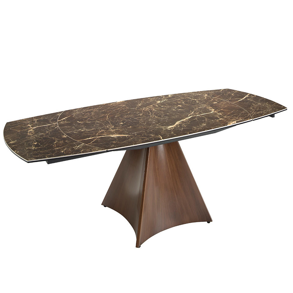 ESSTISCH oval Braun 135/90/75 cm - Braun, Stein (90/135/75cm) - ANGEL CERDA