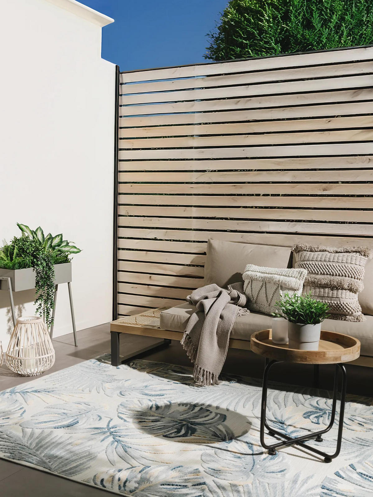 VNITŘNÍ a venkovní koberec Flora Vícebarevné 120x170 cm - krémová, plast/umělá hmota (120/170cm) - benuta