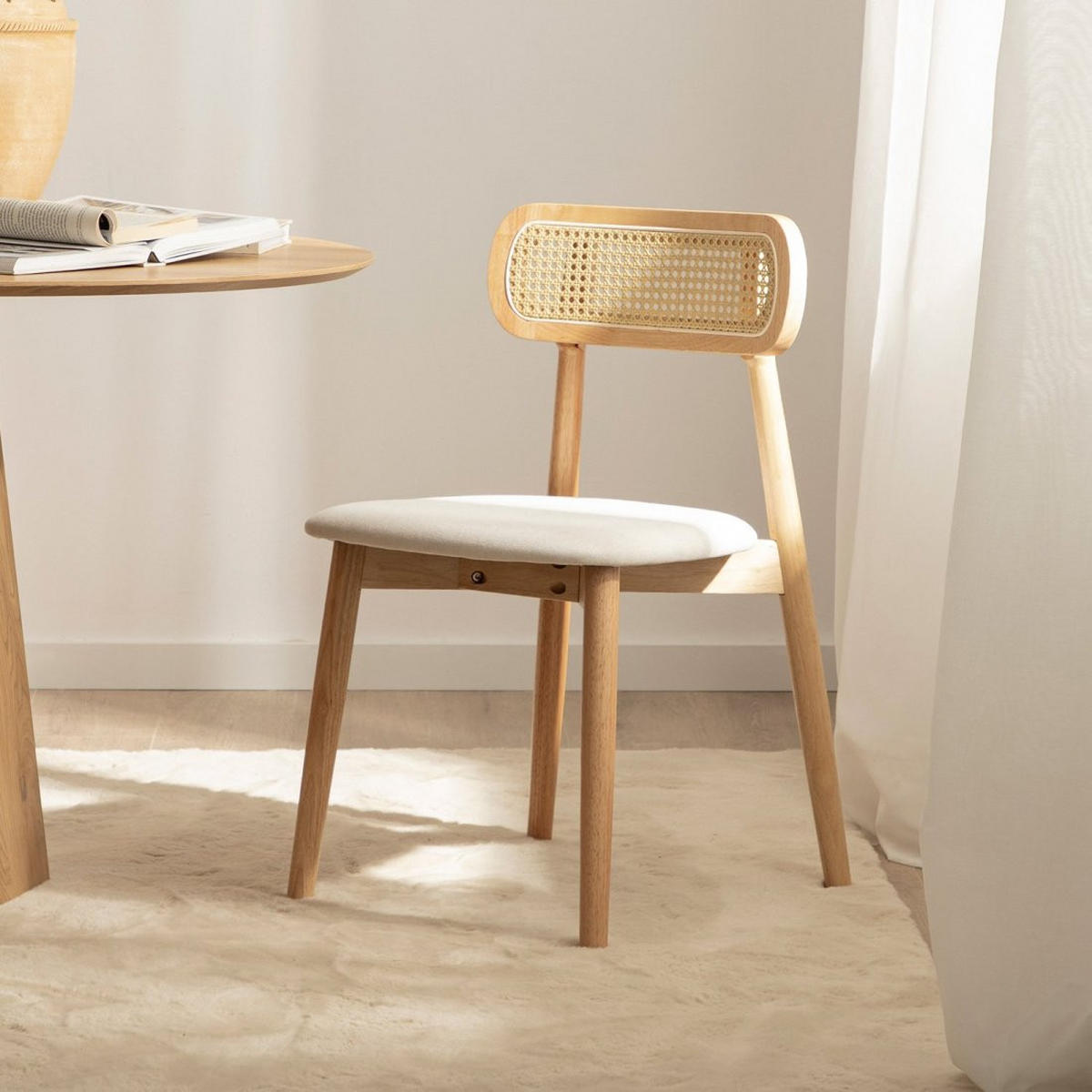 ESSZIMMERSTUHL Leyre Natürlich 47 cm x 80 cm 2er-Set - Naturfarben, Textil (47/80/51cm) - Klast Home