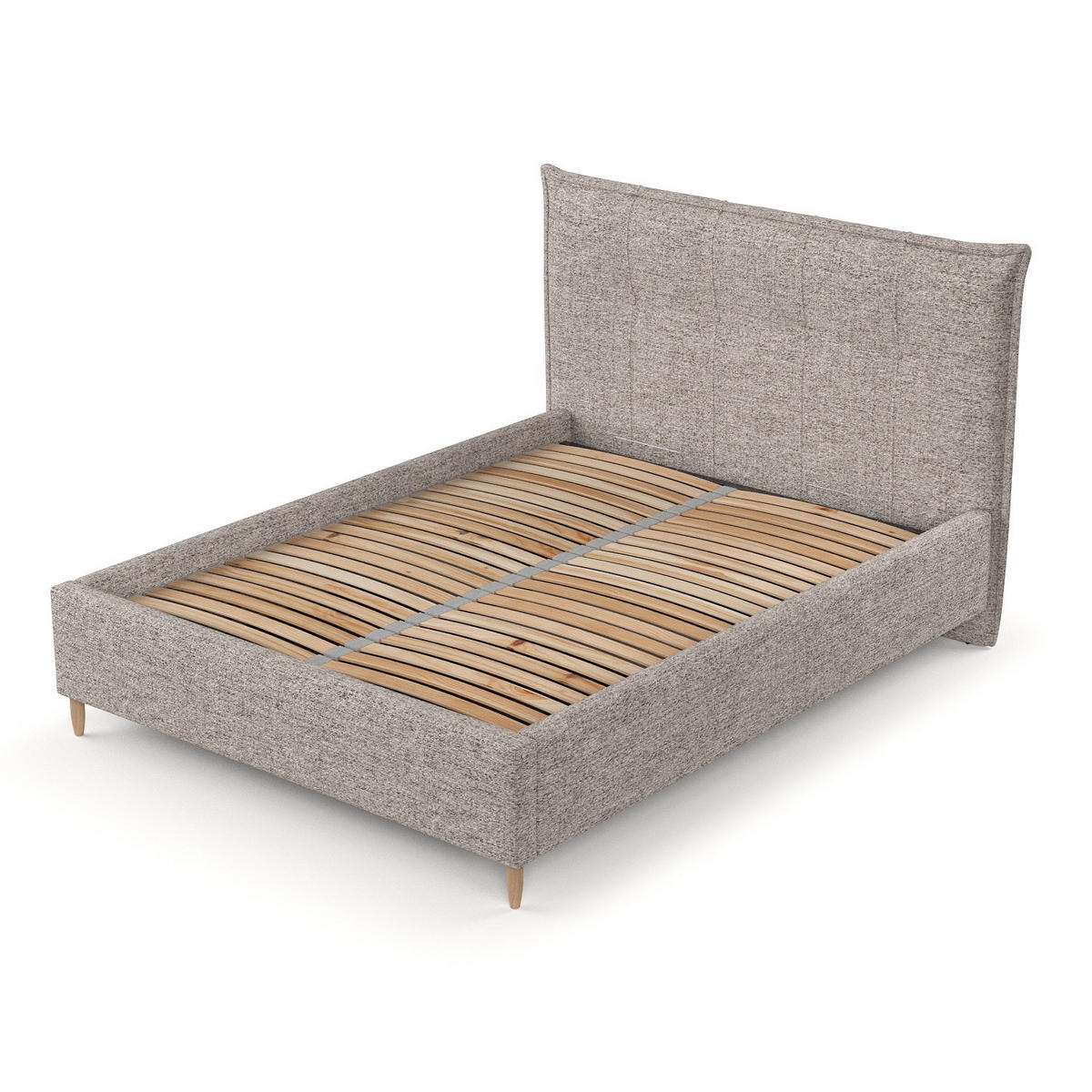 POLSTERBETT Plaza 120/200 cm Beige im Neve Stoff - Beige/Naturfarben, Holz/Holzwerkstoff (120/200cm) - AltaBeds