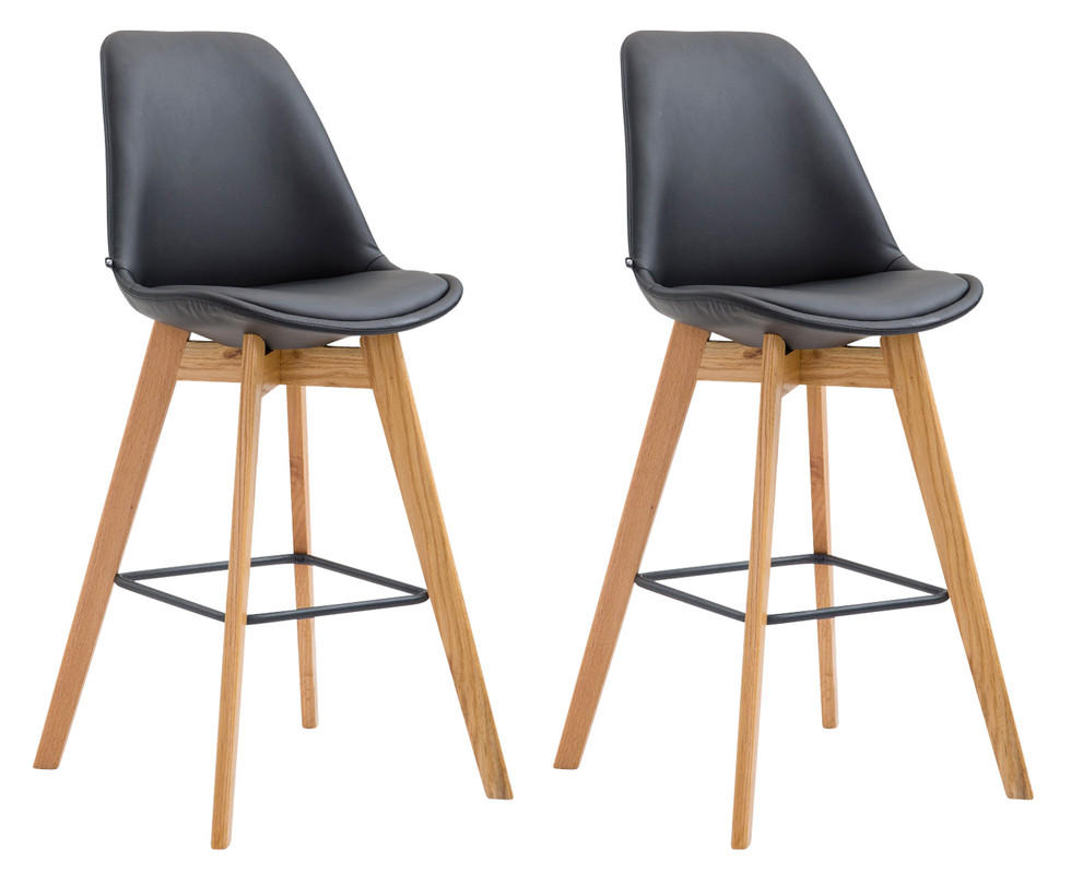 Deluke Barhocker Schwarz 48x112x56 cm