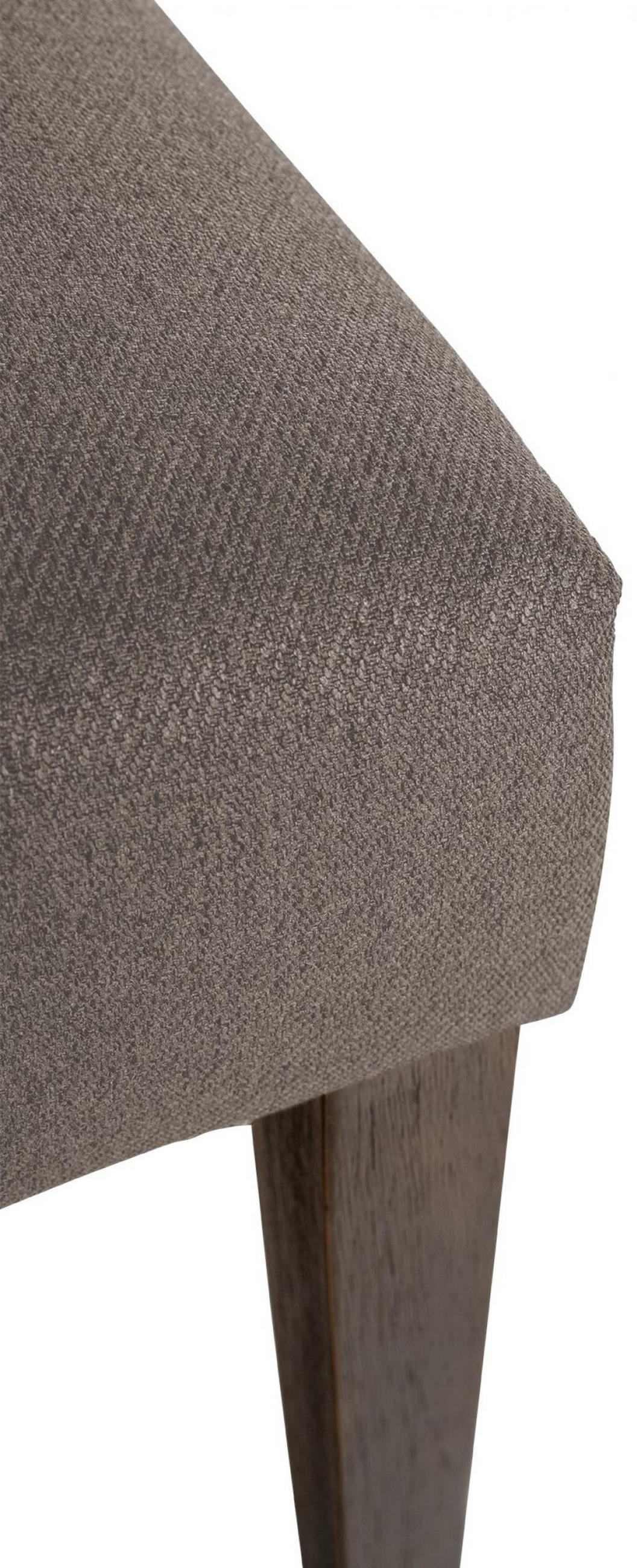 STUHL Stoff taupe - Taupe/Walnussfarben, Holz/Textil (45/98/63cm) - CLP
