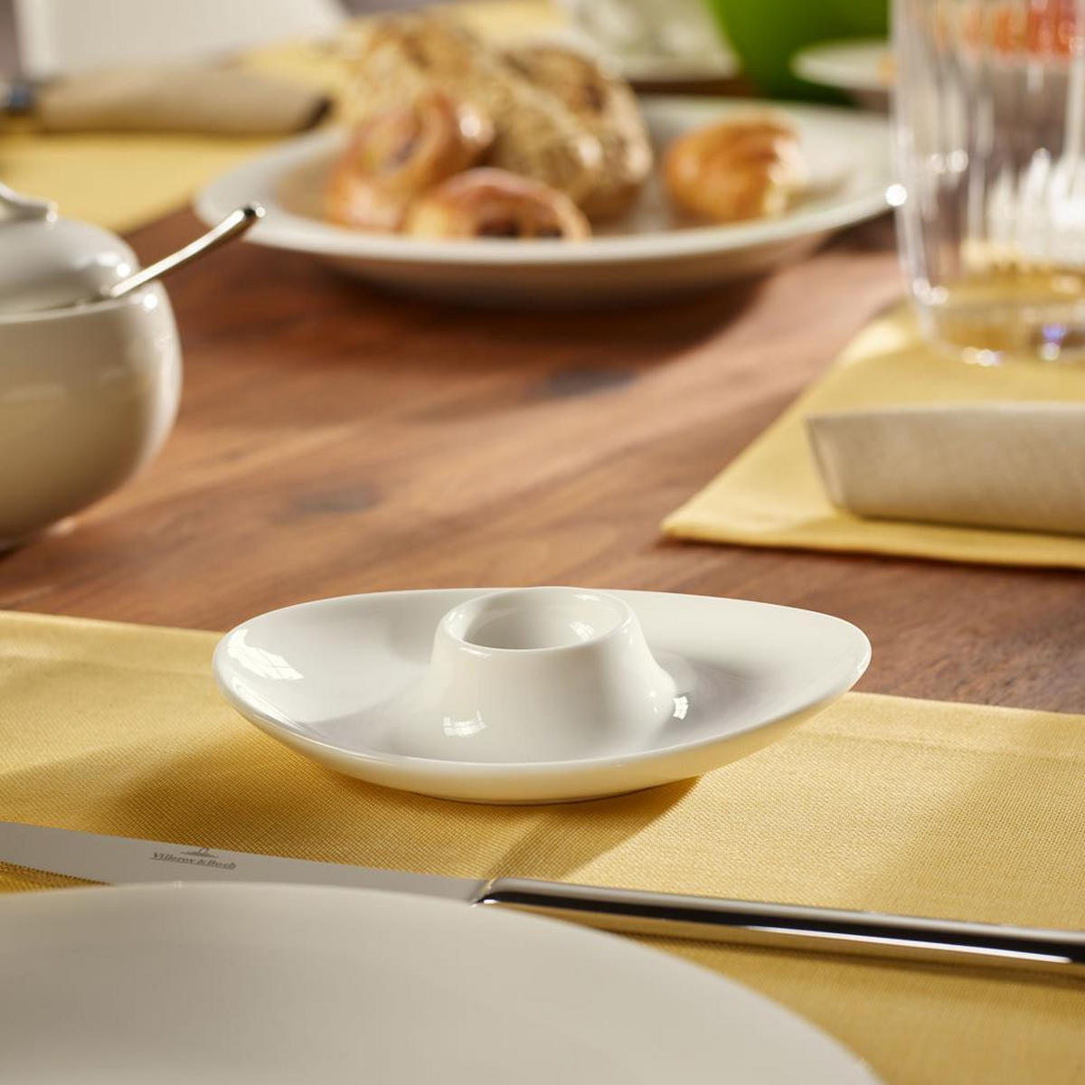 EIERBECHER New Cottage Basic weiß 15 x 11 cm 4er Set - Weiß, Keramik (11.3/2.9/15.3cm) - Villeroy & Boch