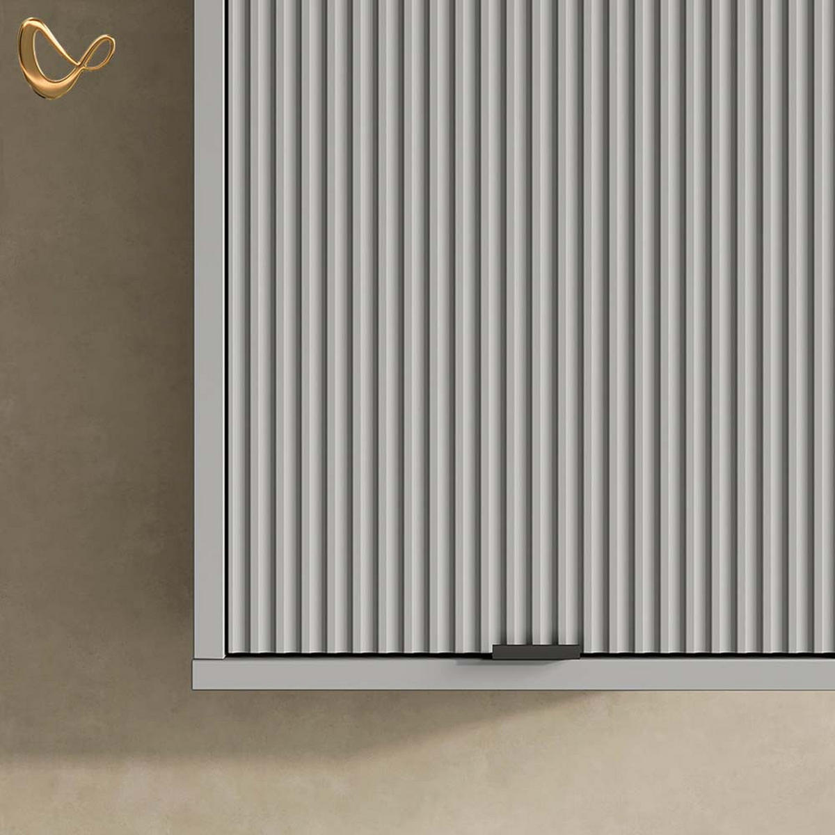 BADEZIMMER ATERNO Grau 40 x 65 cm mit 2 Regalböden - Grau, Holzwerkstoff (40/65/22.1cm) - Livinity®