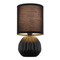 TISCHLEUCHTE Keramik Schwarz - Schwarz, Metall (12/12/23cm) - Globo Lighting