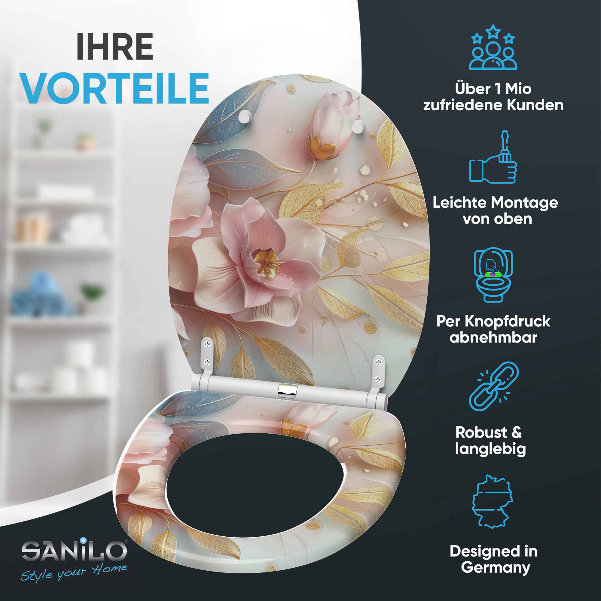Thumbnail - Sanilo WC, Hellrosa, Holzwerkstoff, Oval, 38x6x47 cm, Badezimmer, WC Ausstattung, WC Sitze