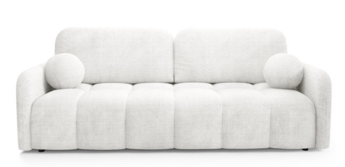 SOFA Cremona 01 Ausziehbar Mit Bequemem Sitz - Weiß, Textil (218/90/88cm) - Sepro Meble