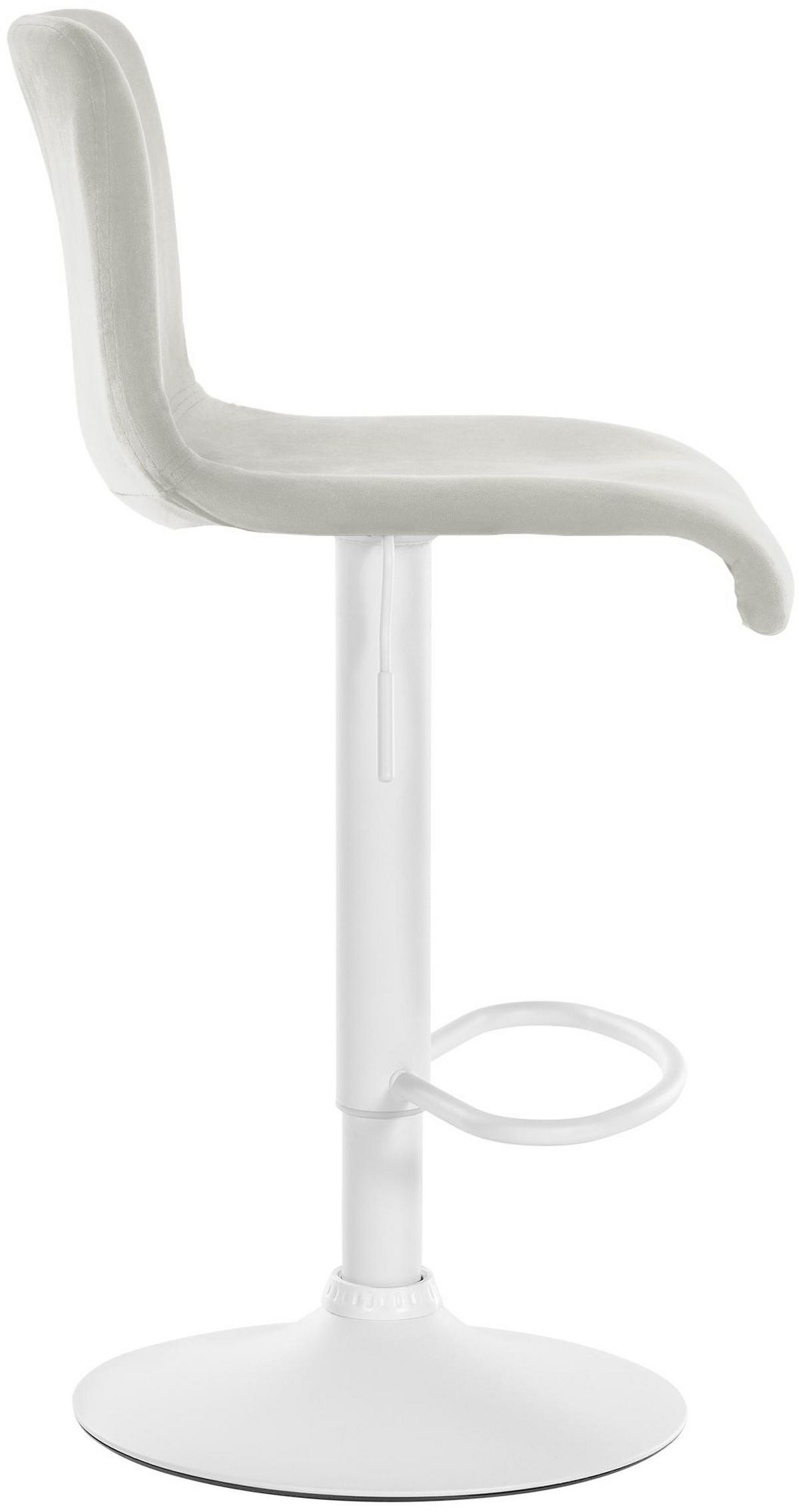 BARHOCKER Samt Creme - Creme, Textil (39/83/36cm) - CLP