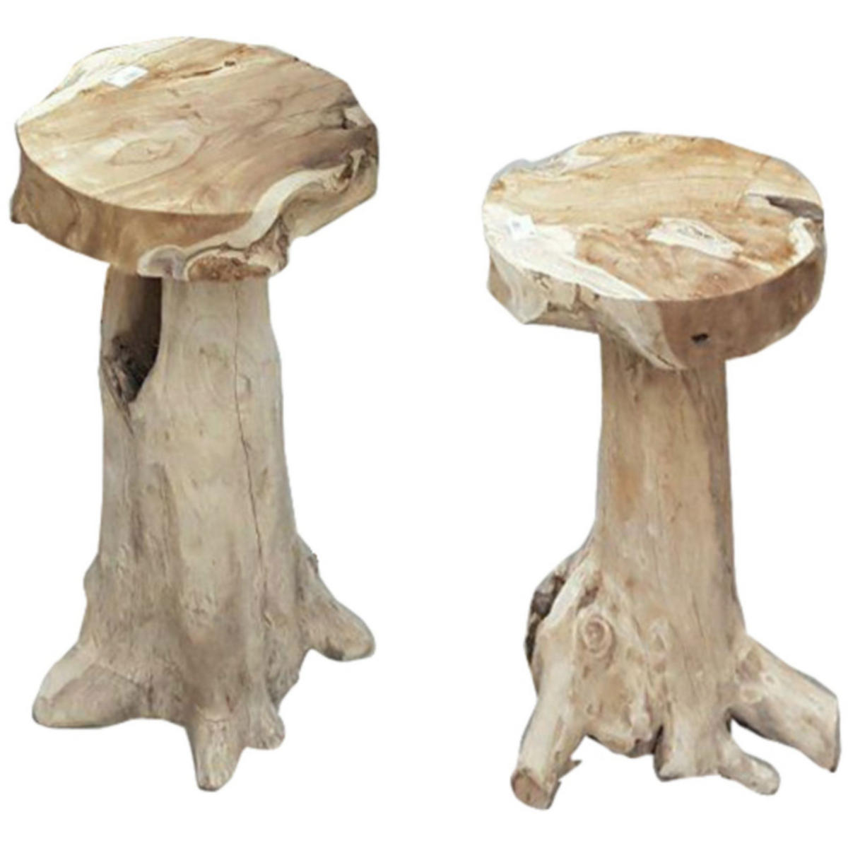 BARSET Joel Teak Natur 102x60x90cm - Hellbraun, Holz (60/102/90cm) - DELUKE