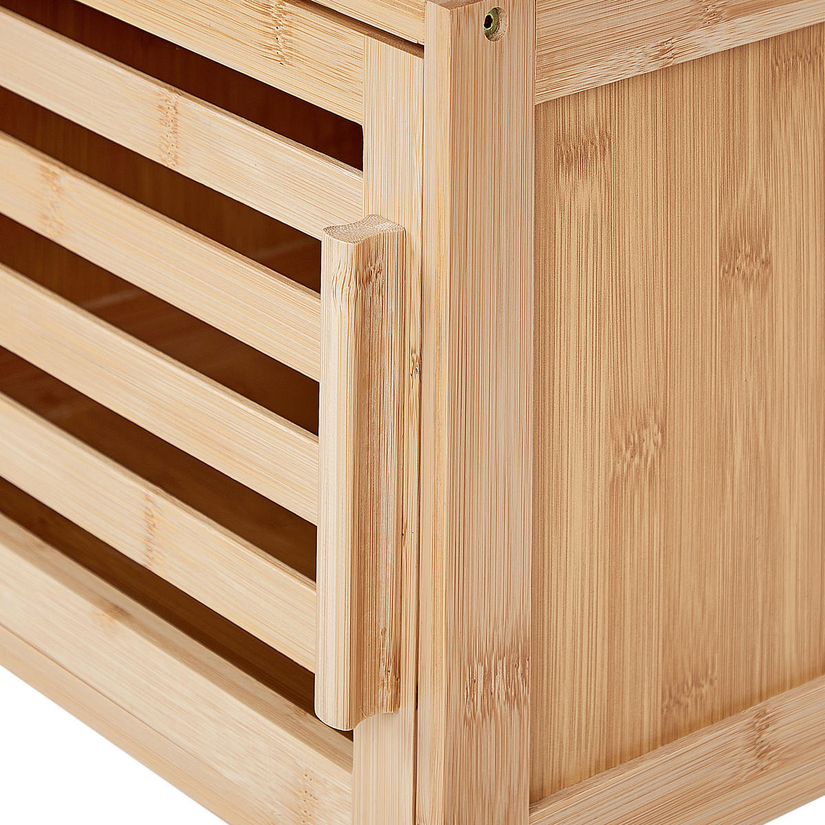 REGAL Bambusholz Hellbraun Lehi - Hellbraun, Holz (36/160/30cm) - Beliani