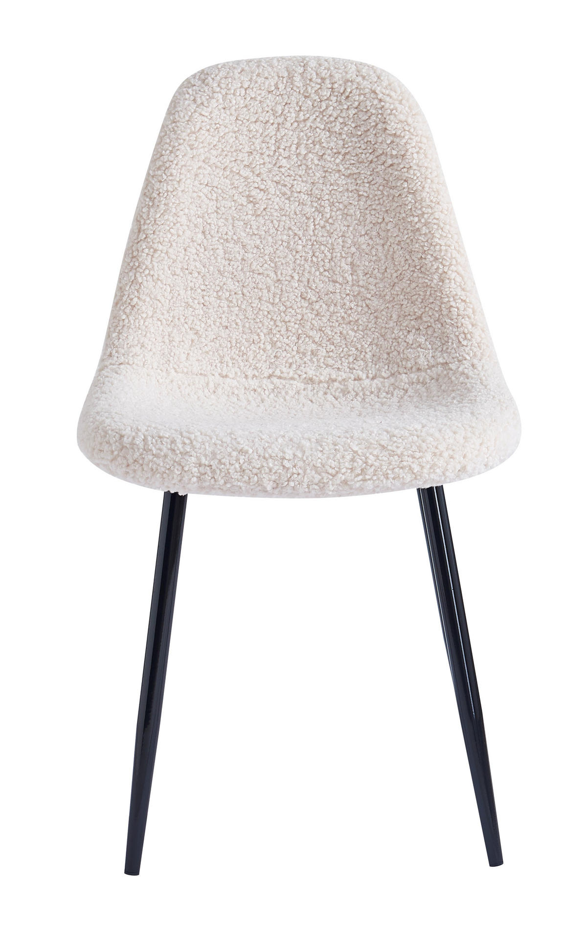 STUHL 4er-Set Wolle Weiß - Weiß, Textil (46.5/86/44cm) - Nordlys