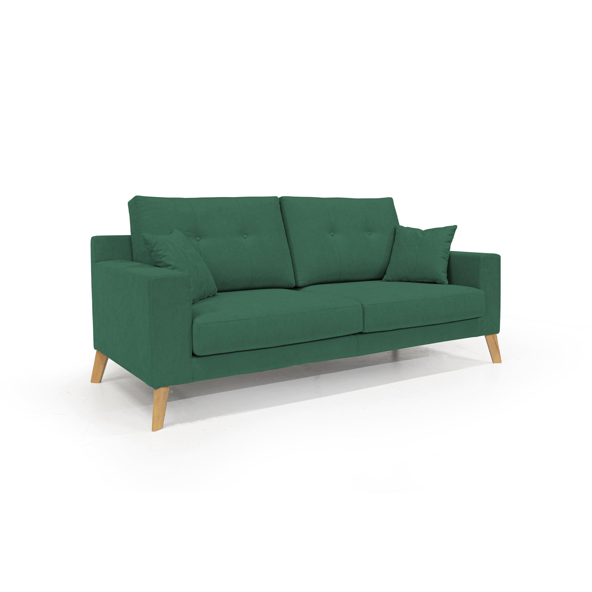 LINEARSOFA Danish - Grün, Textil (206/95/91cm) - Divani.store