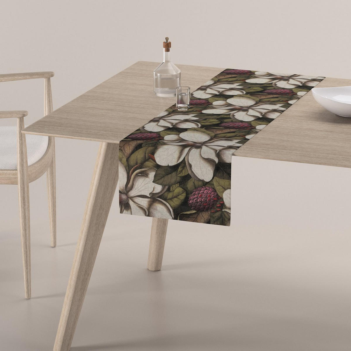 TISCHLÄUFER Eden, grün und beige, 40x130 cm - Grün, Textil (40/130cm) - Dekoria