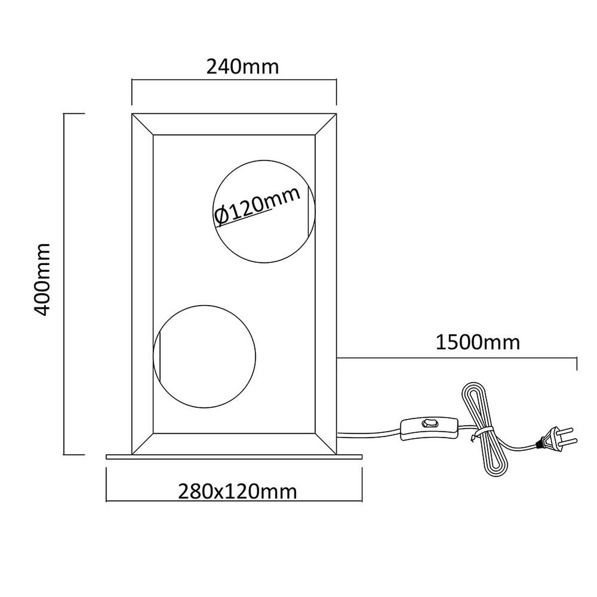 LED-TISCHLEUCHTE NANDA - Bernsteinfarben, Glas (28/12/40cm) - Globo Lighting