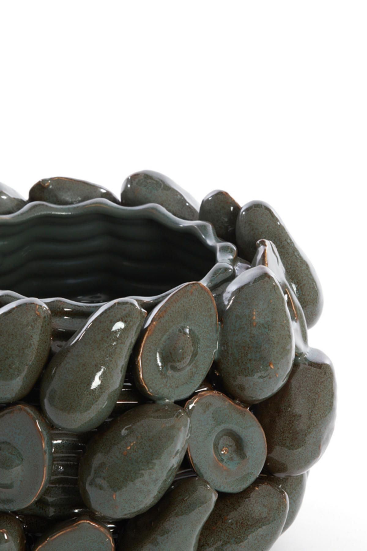 VASE Avocado Braun Ø31,5/23 cm - Braun, Keramik (23cm) - Light & Living