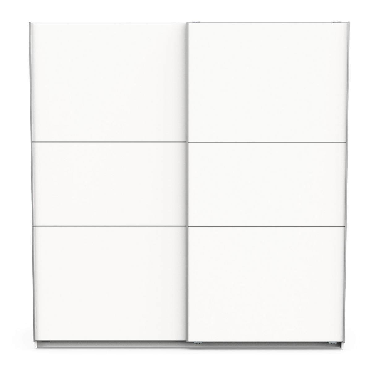 KLEIDERSCHRANK mit 2 Schiebetüren Ghost - L194,5 cm - Weiß, Holz (194/203/60cm) - Demeyere