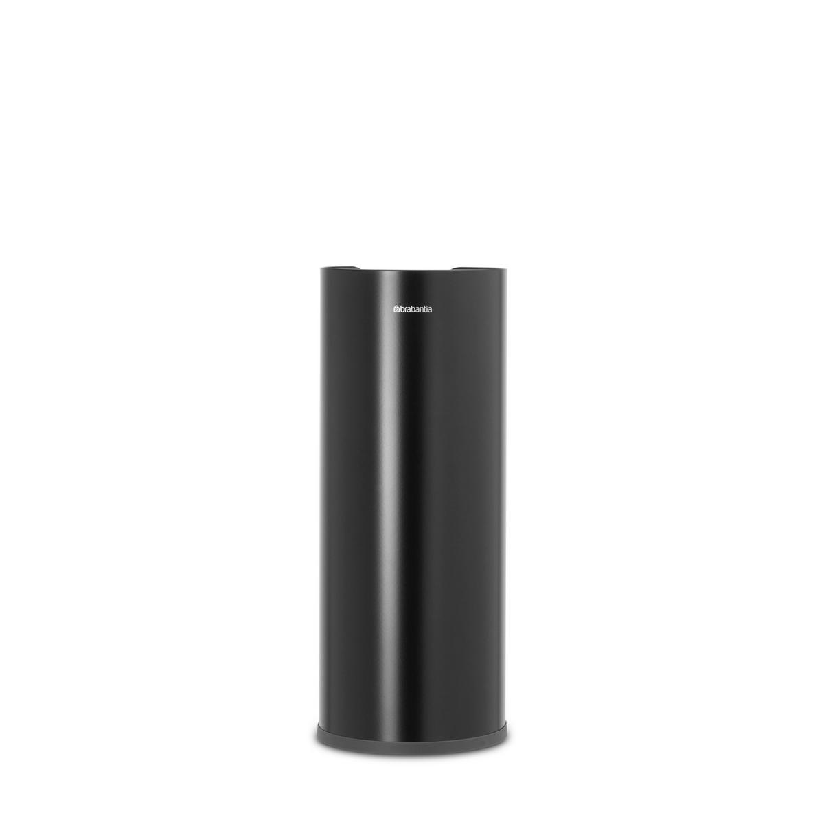 TOILETTENROLLEN-SPENDER, Matt Black, für 3 Rollen - Schwarz, Metall (13.2/32.1/13.2cm) - Brabantia