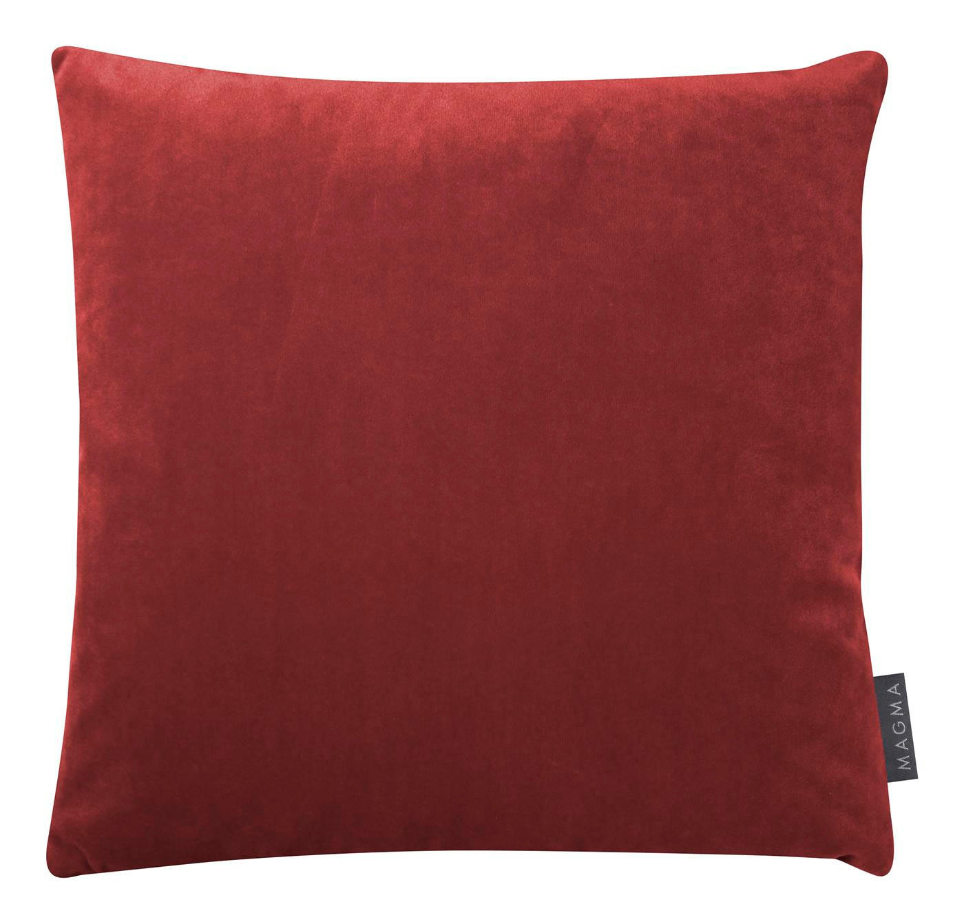 KISSENHÜLLE Samt Uni - Rotbraun, Textil (40/40cm) - Magma Heimtexx