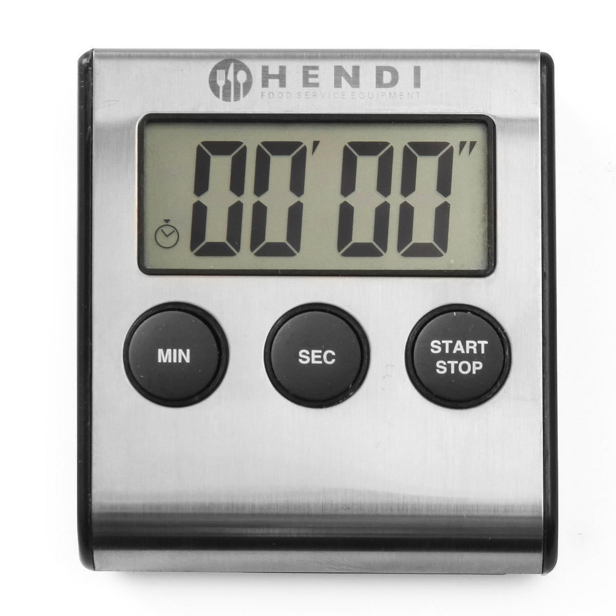 TIMER FÜR DAS KOCHEN Digitale Küchenwecker - Edelstahl - Grau, Metall (7/2/7cm) - Hendi