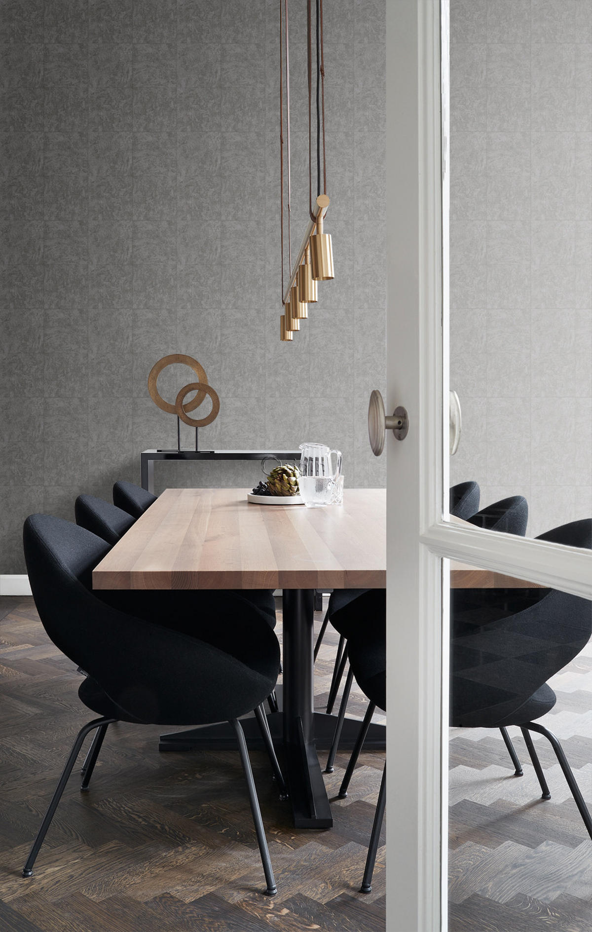 TAPETE Stein-Optik 53 cm x 10.05 m - Schwarz, Papier (53/1000cm) - Origin Wallcoverings