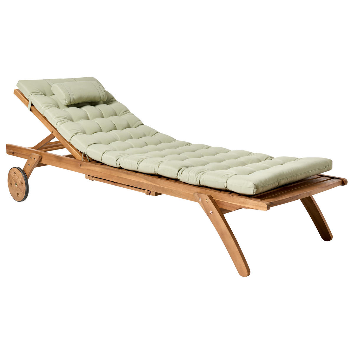 LIEGENAUFLAGE Hellgrün 56/192 cm Cesana Premium - Hellgrün, Textil (192/5/56cm) - Beliani