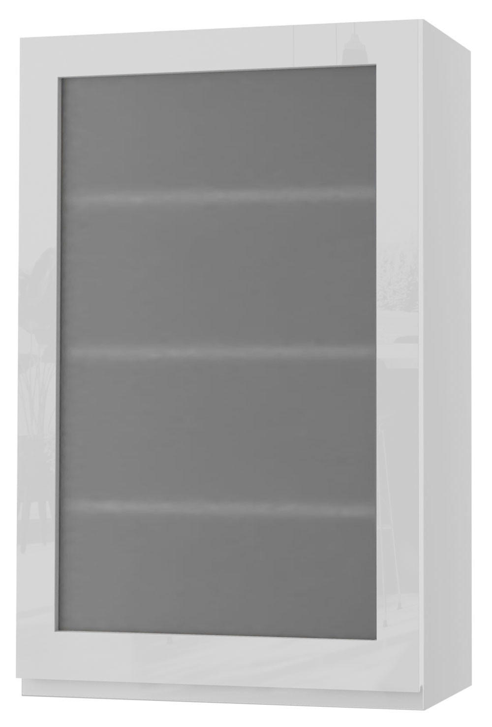 HÄNGESCHRANK Florence W4S/60 Weiß / RAL 9003 signalweiß HG 60 / 32,5 / 96cm - Türanschlag links - Weiß Hochglanz/Weiß, Holz/Holzwerkstoff (60/96/32.5cm) - Feldmann-Wohnen