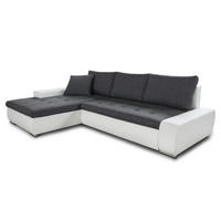 ECKSOFA Faris, Seite: Links - Weiß/Grau, Holz/Textil (266/184cm) - Sofnet
