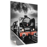 POSTER - 29x42 cm - Warum? - Dampflok - Schwarz, Textil (29/42/0.1cm) - TULUP