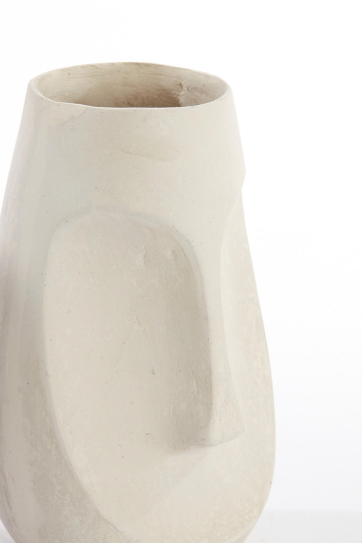 VASE Gesicht Weiß Ø18/29,5 cm - Weiß, Papier (29.5cm) - Light & Living