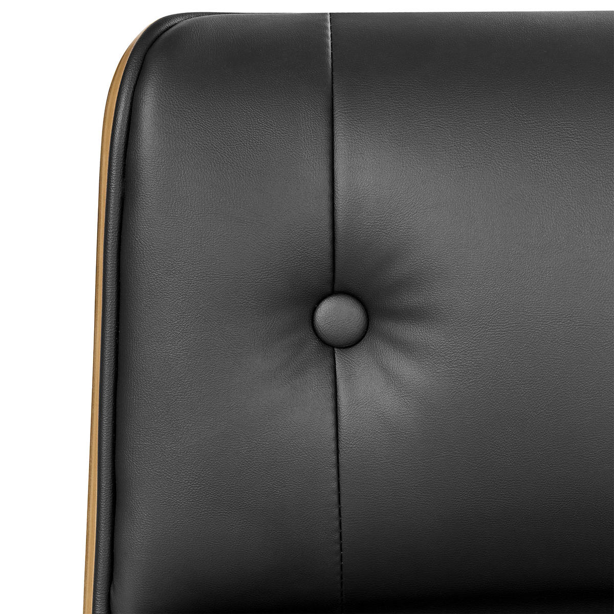BÜROSTUHL Kunstleder Schwarz Pliora - Schwarz, Kunststoff (68/113/68cm) - Beliani