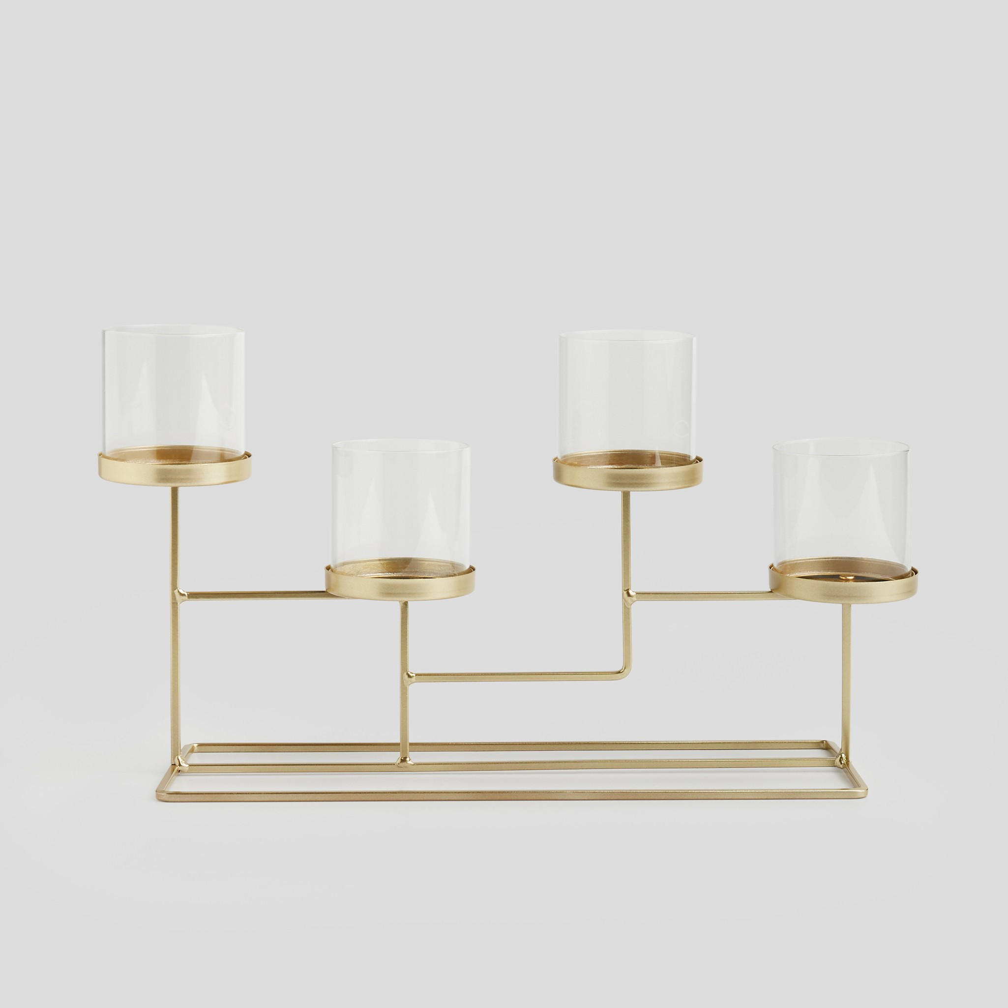 KERZENSTÄNDER Arczi - Goldfarben, Metall (44.5/23.5/13cm) - home&you