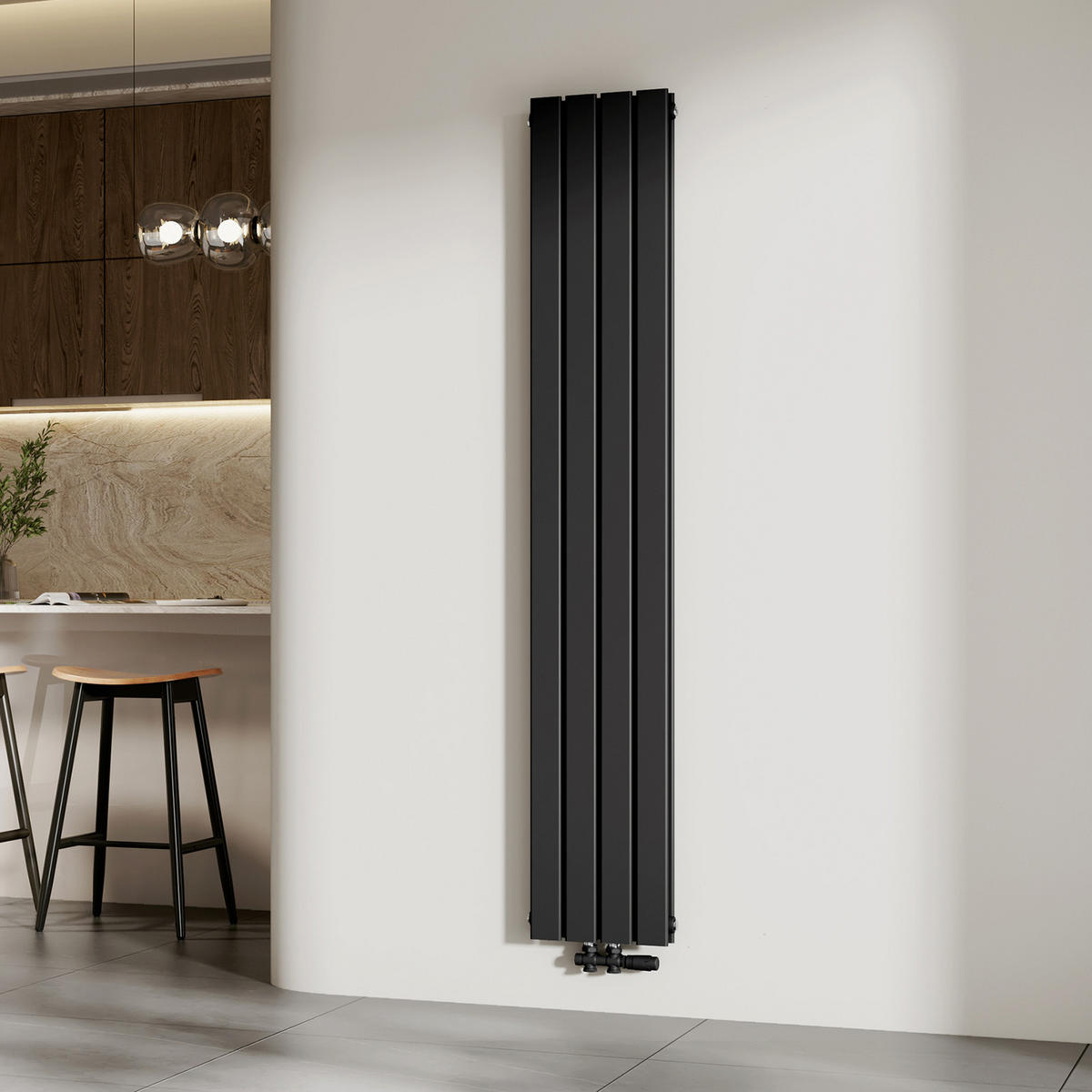 RAVNI RADIJATOR CRNI 180/30/6,3 cm - antracit, metal (30/180/6.3cm) - EMKE