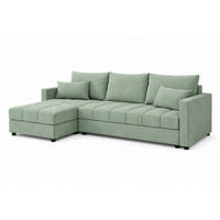 WOHNLANDSCHAFT AURELIA– Ecksofa in L-Form mit Schlaffunktion Bettkasten & Kissen Stoff KRONOS 226 cm Grün - Grün, Kunststoff (226/140cm) - Wohnideebilder