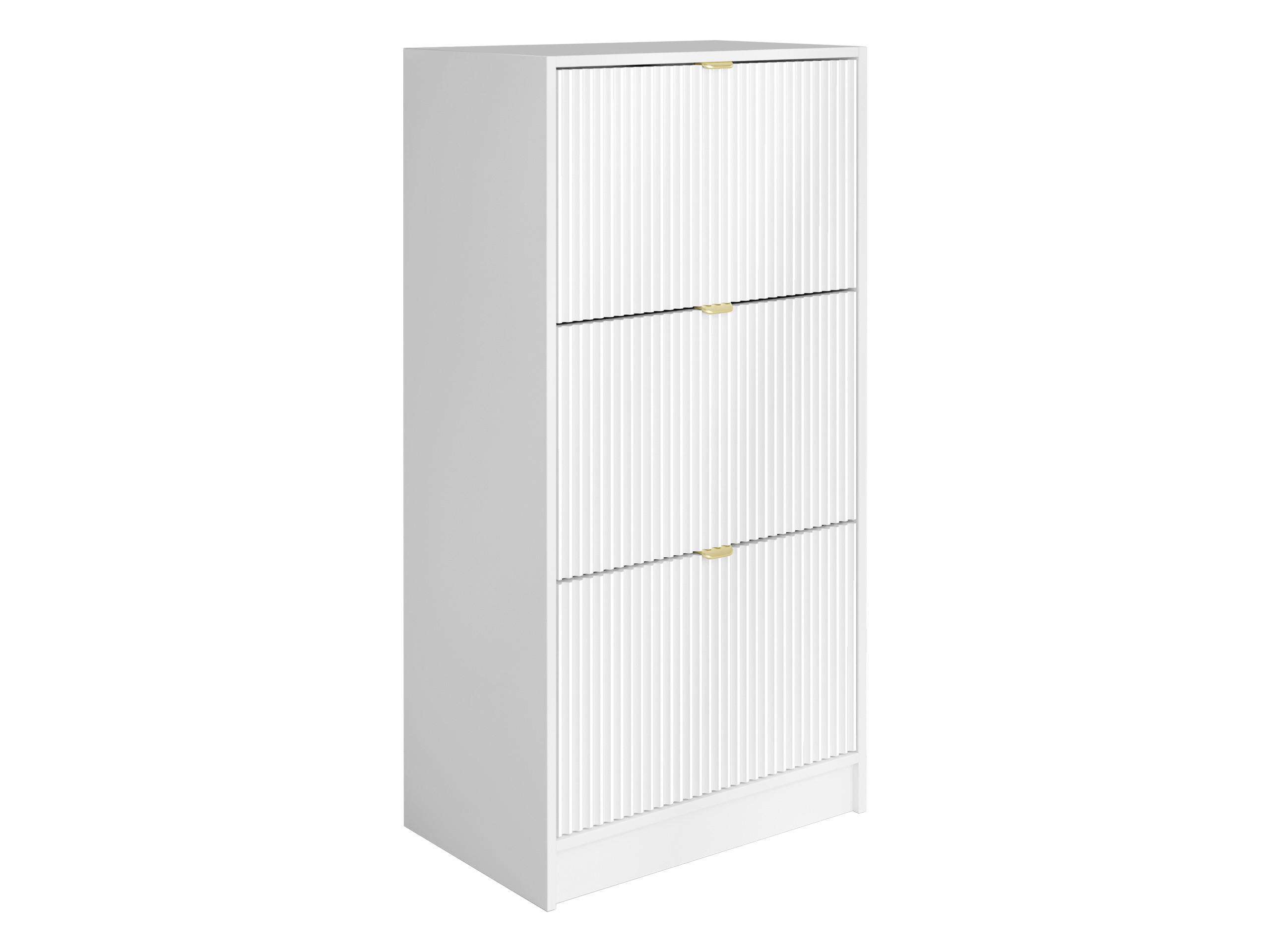 SCHUHSCHRANK Tireno 3K - Goldfarben/Schwarz, Holzwerkstoff/Kunststoff (60/120/40cm) - MIRJAN24