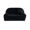 KINDERSOFA MINI aus Kuschel-Cord in Schwarz - Schwarz, Textil (78/45/40cm) - Fortisline